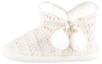 sloffen gebreid meisjes textiel/elastomeer beige mt 33-34