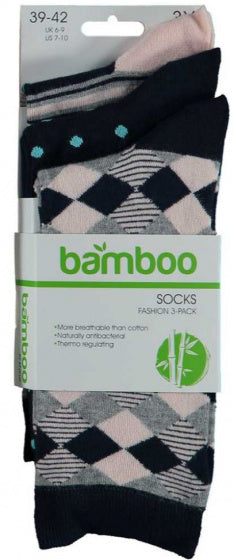 sokken Fashion Bamboo dames bamboe 3-pack maat 35/38