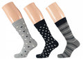 sokken Fashion dames katoen grijs 3 paar mt 35/38