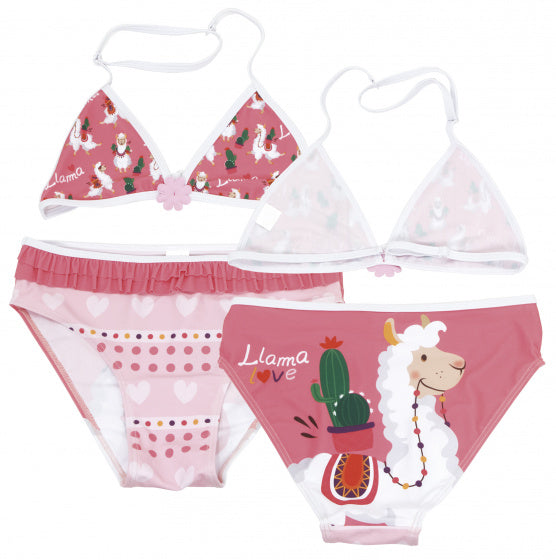 Arditex Bikini Llama triangle meisjes polyester roze maat 12 jaar