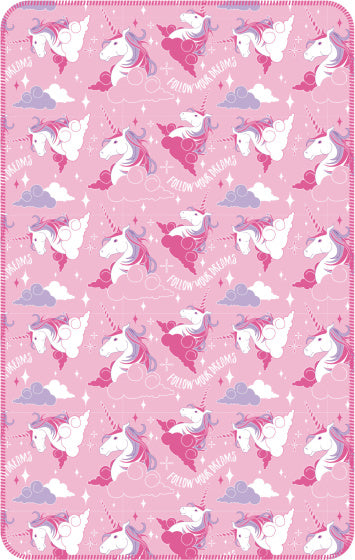 Arditex Fleecedeken Unicorn 95 x 150 cm polyester roze