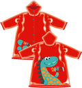 regenjas Dino junior PVC rood maat 4 jaar