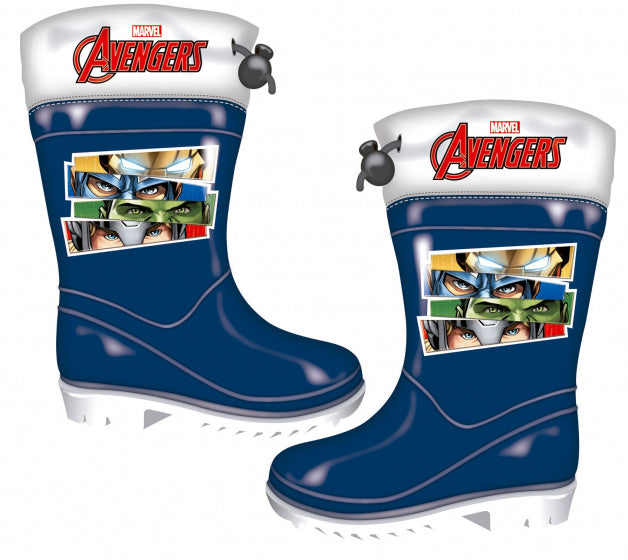 Arditex Regenlaarzen Avengers junior PVC donkerblauw maat 24