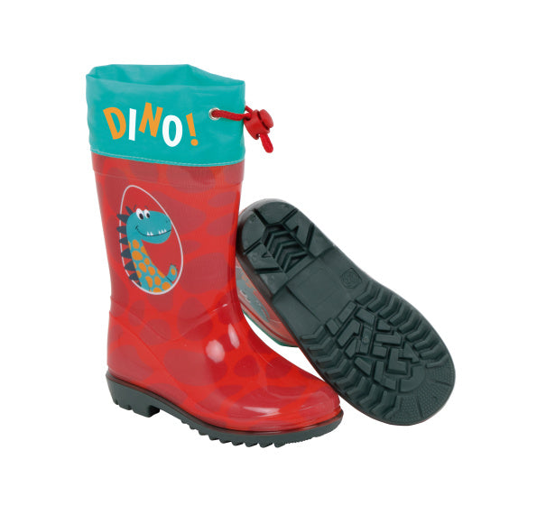 Arditex Regenlaarzen junior PVC textiel rood turquoise maat 28