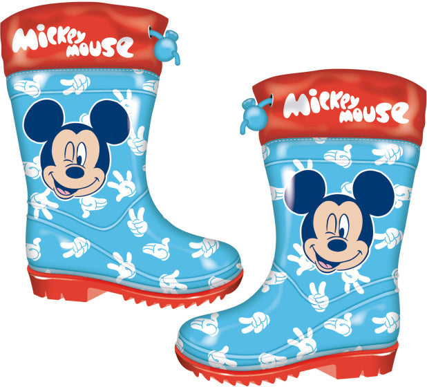 regenlaarzen Mickey Today junior PVC/textiel lichtblauw/rood maat 22