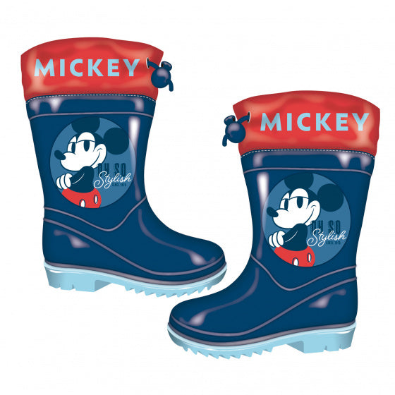 regenlaarzen Mickey Mouse junior PVC donkerblauw maat 24