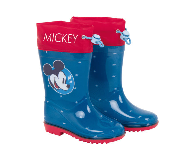 Arditex Regenlaarzen Mickey junior PVC donkerblauw/rood maat 26