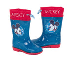 Arditex Regenlaarzen Mickey junior PVC donkerblauw rood maat 30