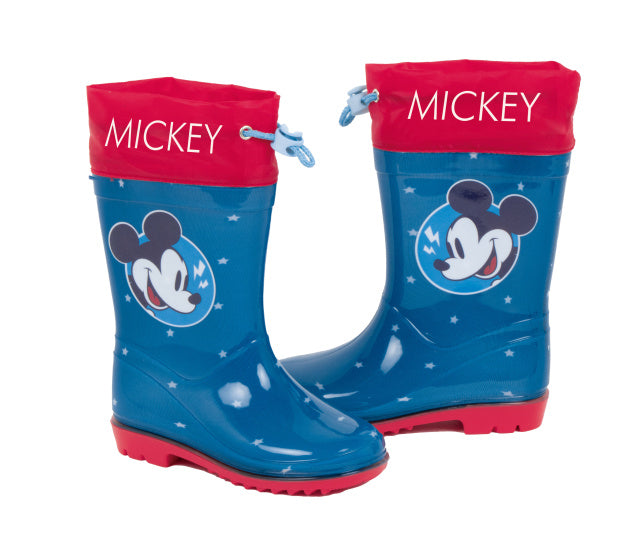 Arditex Regenlaarzen Mickey junior PVC donkerblauw rood maat 30