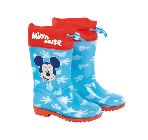 Arditex Regenlaarzen Mickey Today junior PVC/textiel lichtblauw/rood maat 28