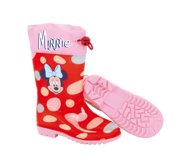 Arditex Regenlaarzen Minnie meisjes PVC/textiel rood/roze maat 24
