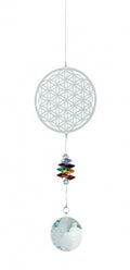 windspinner Magic Bloem 40 cm glas zilver