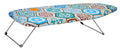 mouwstrijkplank 74 x 30 cm staal/katoen grijs/roze