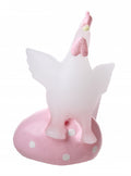 kaarsje haan 9,5 cm wax roze