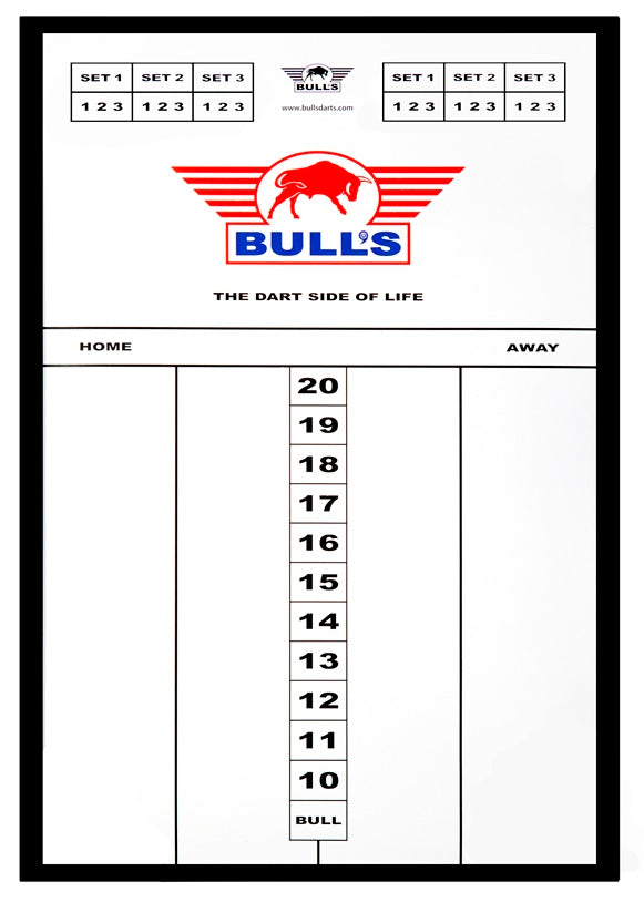 Bull's Styrene Scoreboard 45x30 cm Black