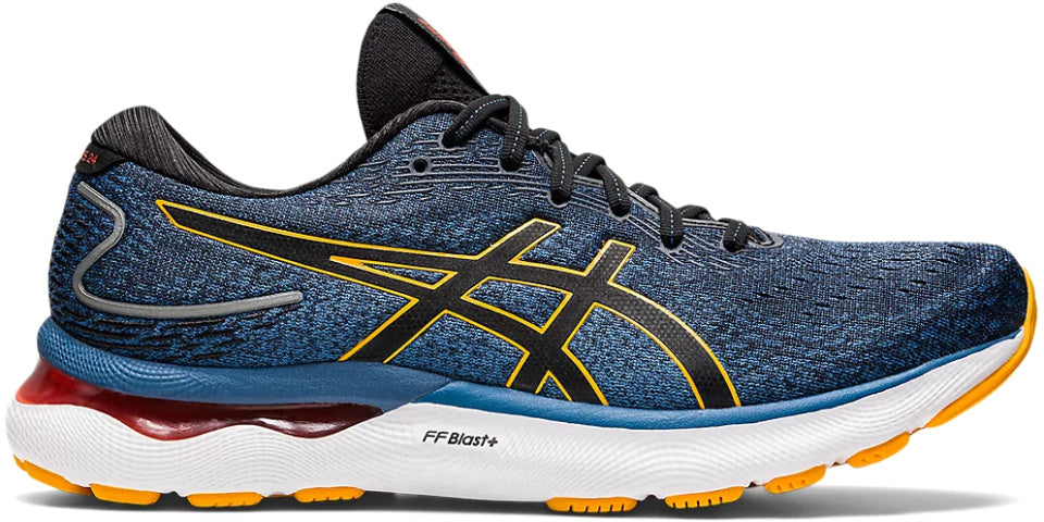 Gel Nimbus 24 hardloopschoen blauw/geel maat 46,5