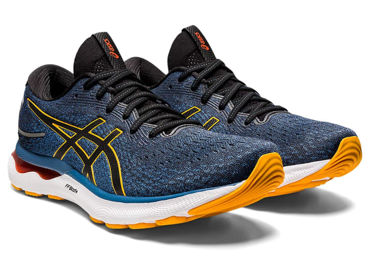 Gel Nimbus 24 hardloopschoen blauw/geel maat 42,5