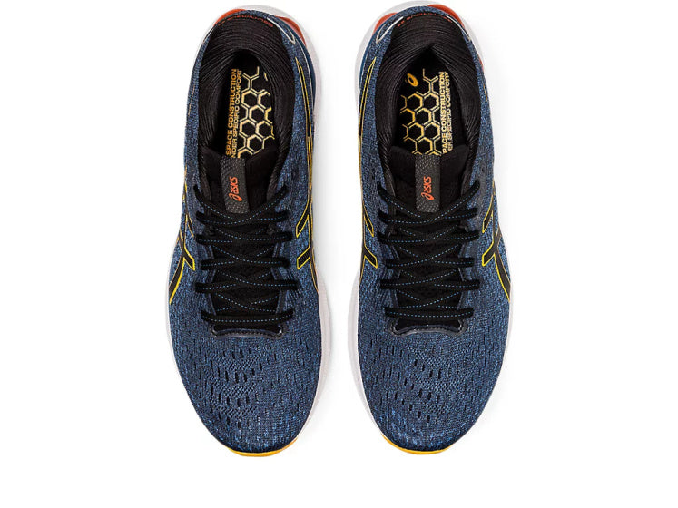 Gel Nimbus 24 hardloopschoen blauw/geel maat 42,5