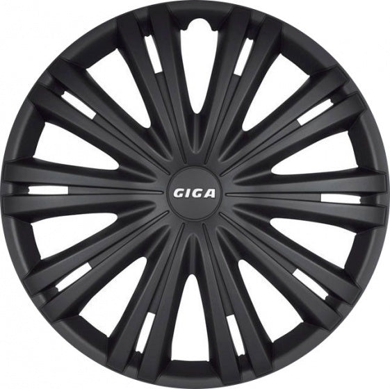 wieldoppen Giga 14 inch ABS matzwart set van 4