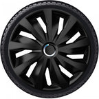 Autostyle Wieldoppen Grip 14 inch zwart set van 4