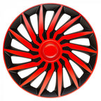 wieldoppen Kendo 15 inch ABS zwart/rood set van 4