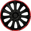wieldoppen Nero 15 inch ABS zwart/rood set van 4