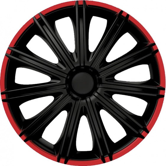wieldoppen Nero 13 inch ABS zwart/rood set van 4