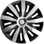 wieldoppen Penta 15 inch ABS zilver/zwart set van 4