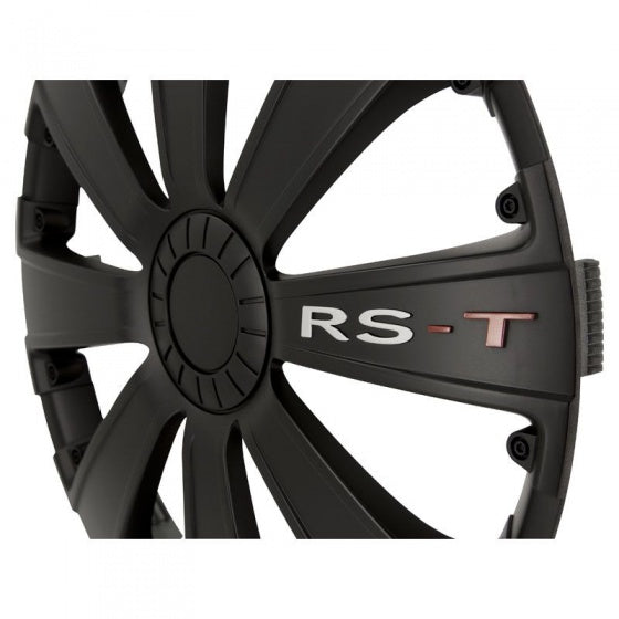 wieldoppen RS-T 15 inch ABS zwart set van 4