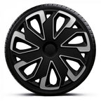 Autostyle Wieldoppen Ultimo 15 inch zwart/zilver set van 4