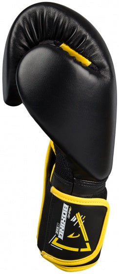 Avento bokshandschoenen pu - 10 oz - zwart geel