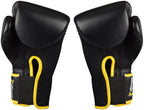 Avento bokshandschoenen pu - 8 oz - zwart geel