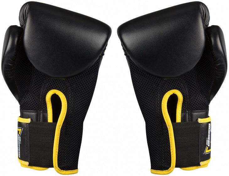 Avento bokshandschoenen pu - 8 oz - zwart geel