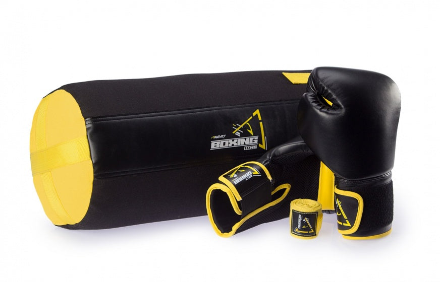 bokszak 10 kg canvas 60 cm zwart 6-delig