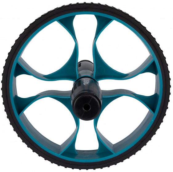 fitnesswiel Power Ab-Roller 17 cm zwart/blauw