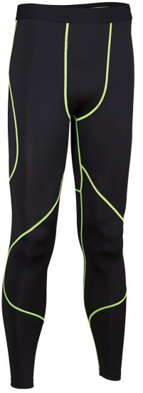 Compressiebroek heren zwart/geel maat XL