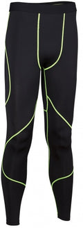 Compressiebroek heren zwart/geel maat XL