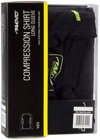 Compressieshirt heren lange mouw zwart/geel maat L