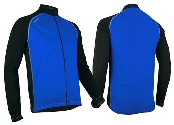 Fietsjack Unisex Windbreaker Kobalt/Zwart Maat XL