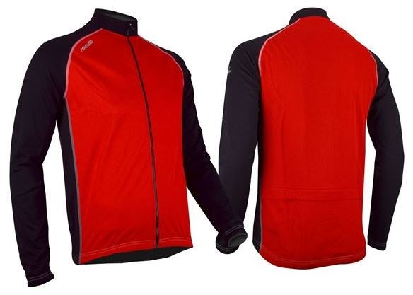 Fietsjack Unisex Windbreaker Rood/Zwart Maat L