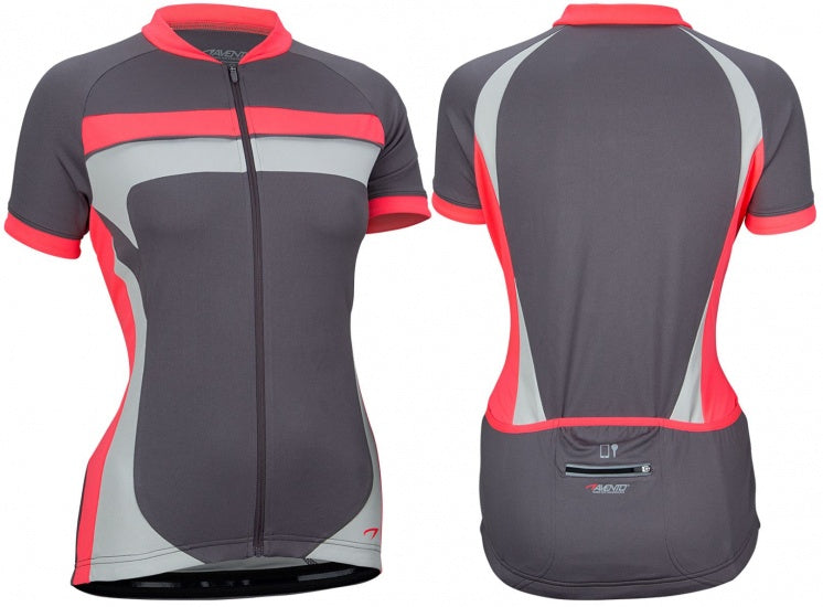 fietsshirt dames polyester antraciet maat M