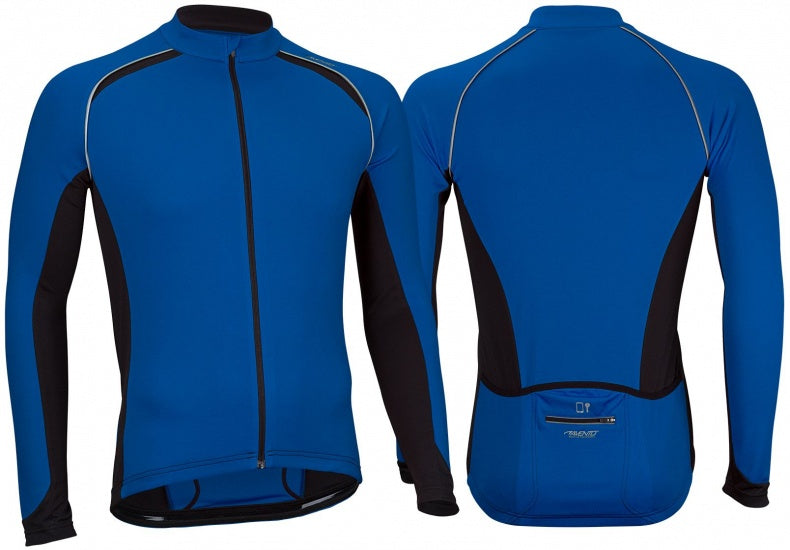 fietsshirt heren blauw polyester maat S