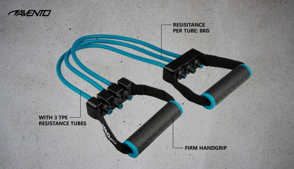 Fitness Borst Expander 335 gram TPE zwart/blauw