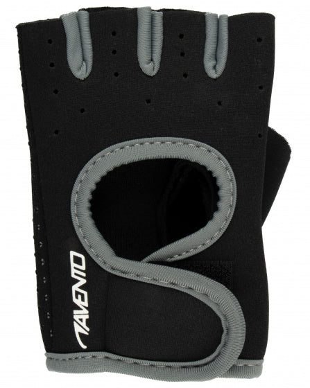 fitnesshandschoenen neopreen zwart/blauw maat S/M