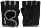 fitnesshandschoenen neopreen zwart/blauw maat L/XL