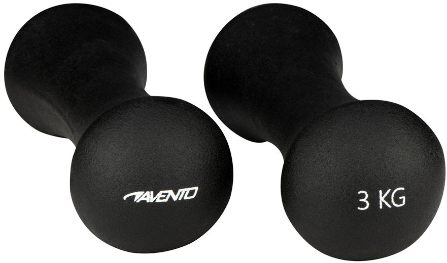 dumbbells Bone 3kg staal/PU zwart 2 stuks