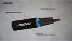 handpomp fitnessbal 23-34 cm zwart