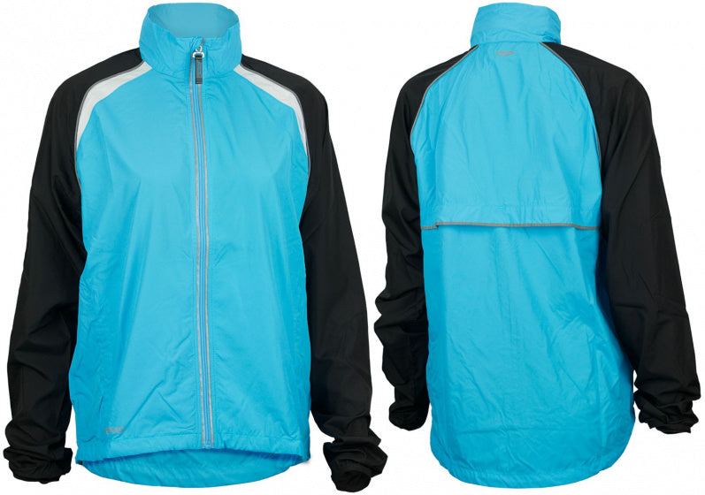 hardloopjack heren polyester lichtblauw/zwart maat S