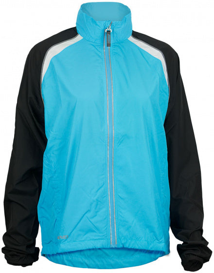 hardloopjack heren polyester lichtblauw/zwart maat S