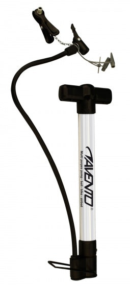 Avento multifunctionele pomp met drukmeter - fietspomp - staande pomp - aluminium - incl. 3 opzetstukken